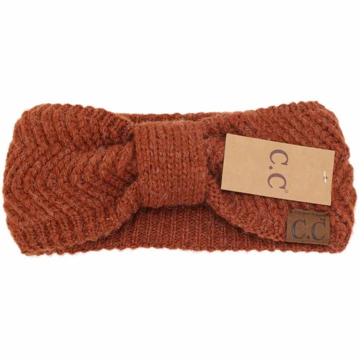 Chevron Knit Knot Head Wrap