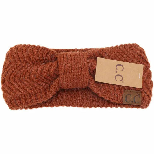 Chevron Knit Knot Head Wrap