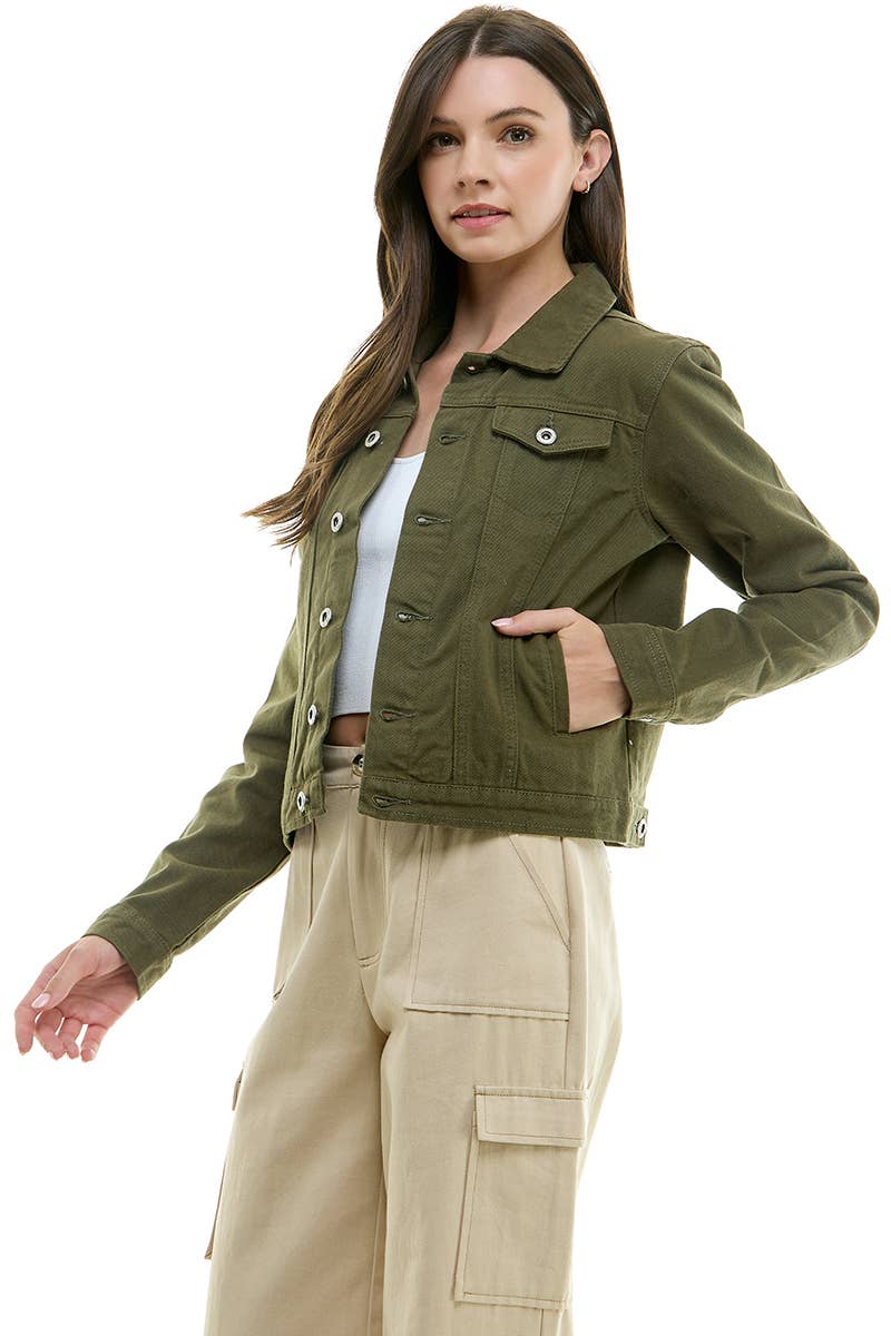 Olive Denim Jacket