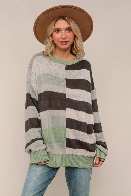 Have it Your Way Striped Knit Top