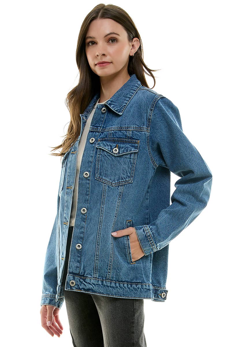Boyfriend Relaxed Fit Denim Jacket