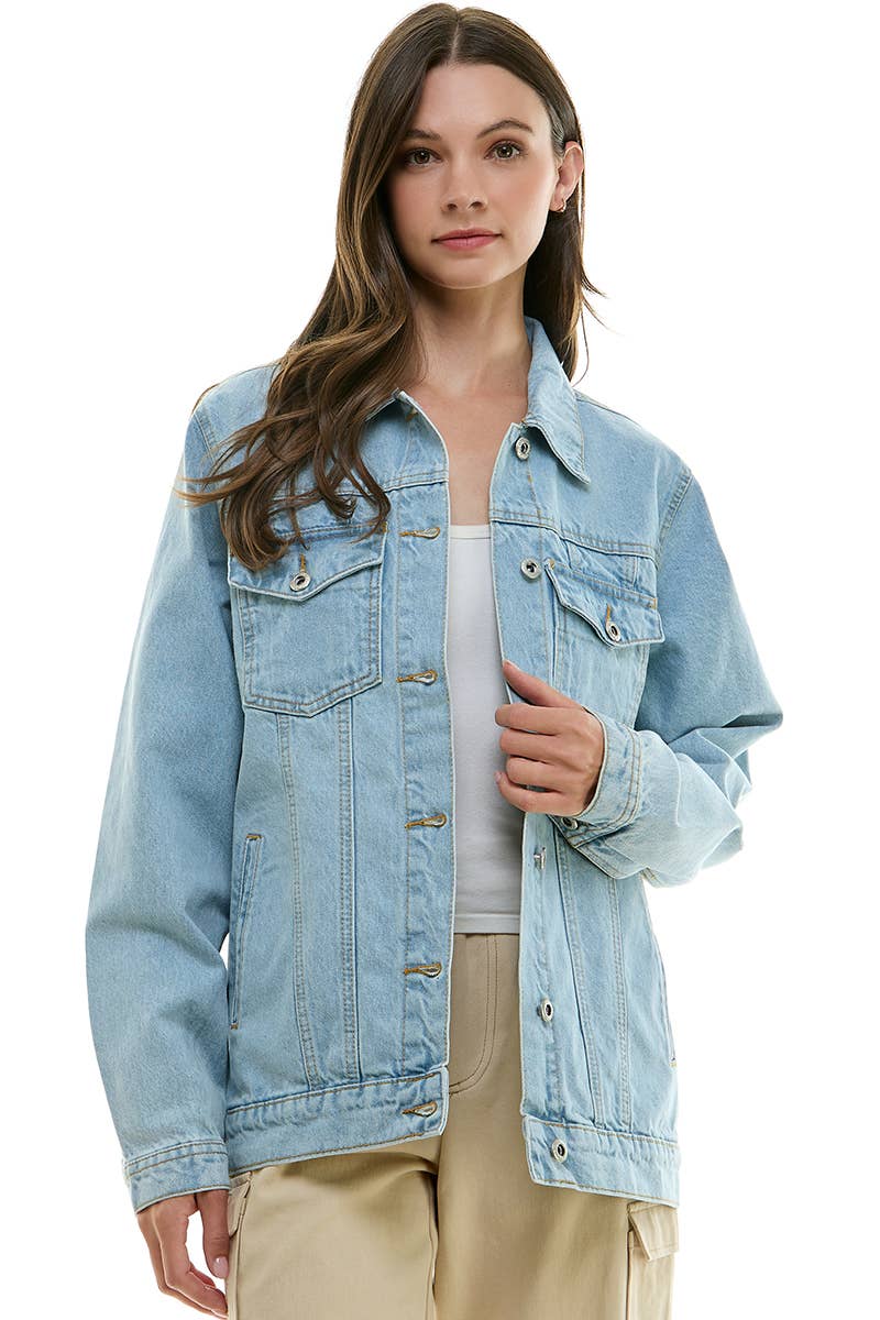 Boyfriend Relaxed Fit Denim Jacket