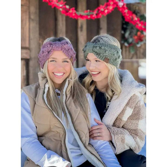 Bobble Knit C.C Head Wrap (9 COLORS)