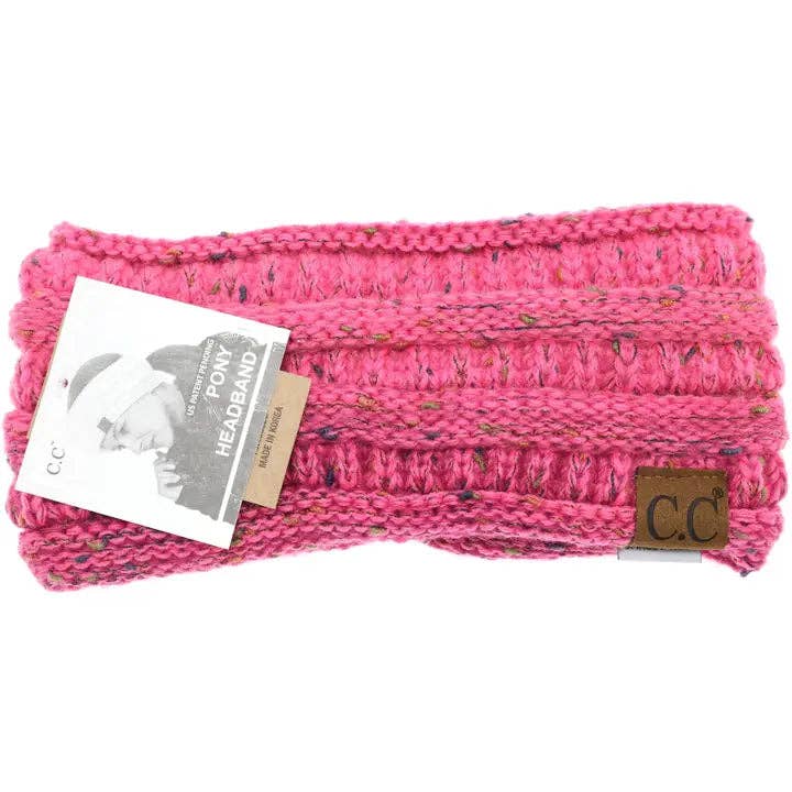 Ombre Ribbed Flecked Ponytail Headband