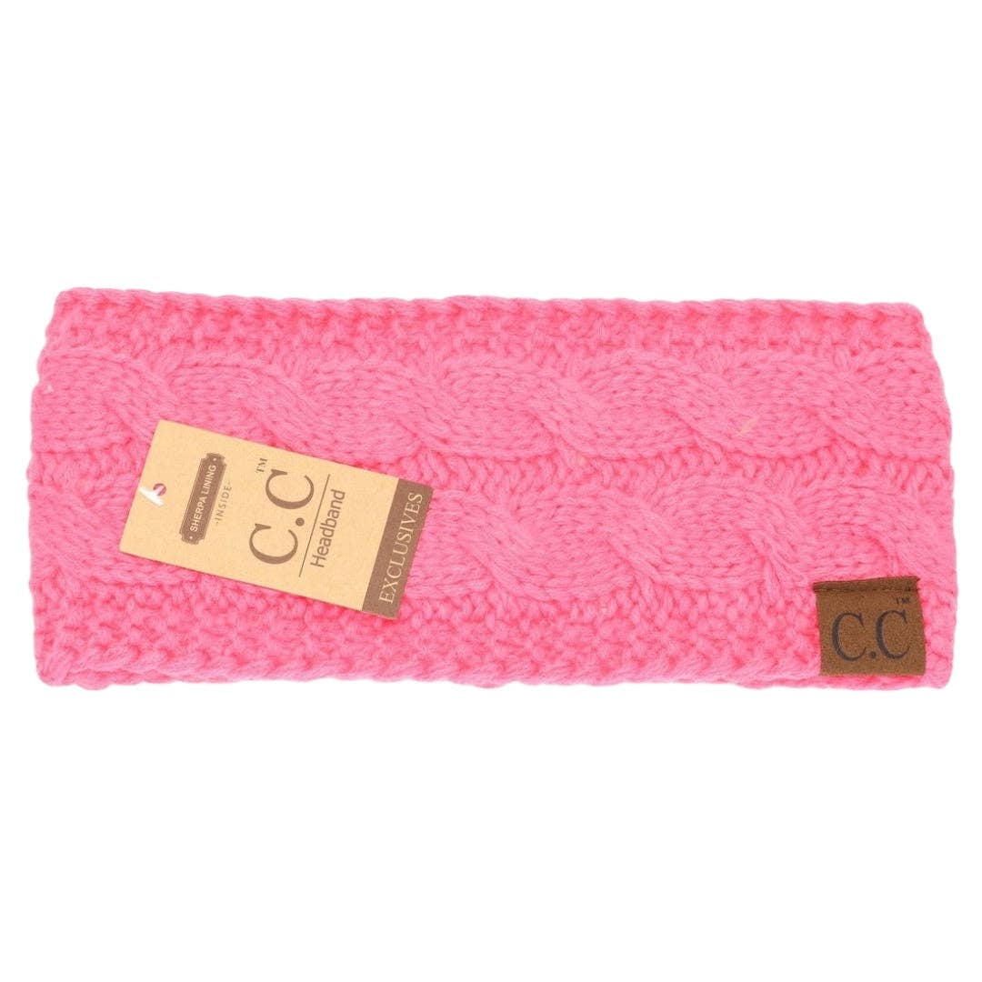 Solid Cable Knit CC Women's Fashion Headband (multiple colors)