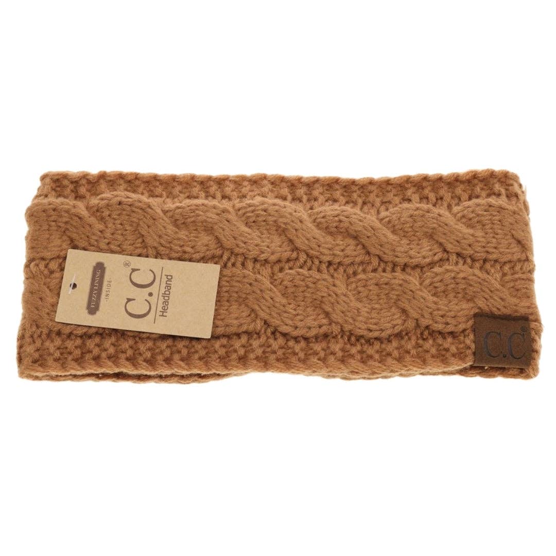 Solid Cable Knit CC Women's Fashion Headband (multiple colors)