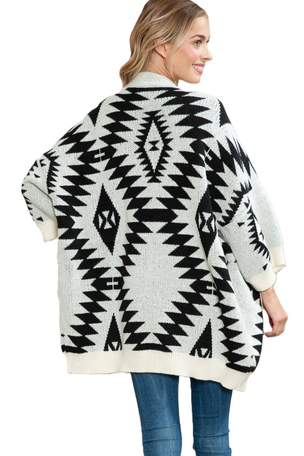 Naomi Wilde | Aztec Styled Cardigan with Large Arms