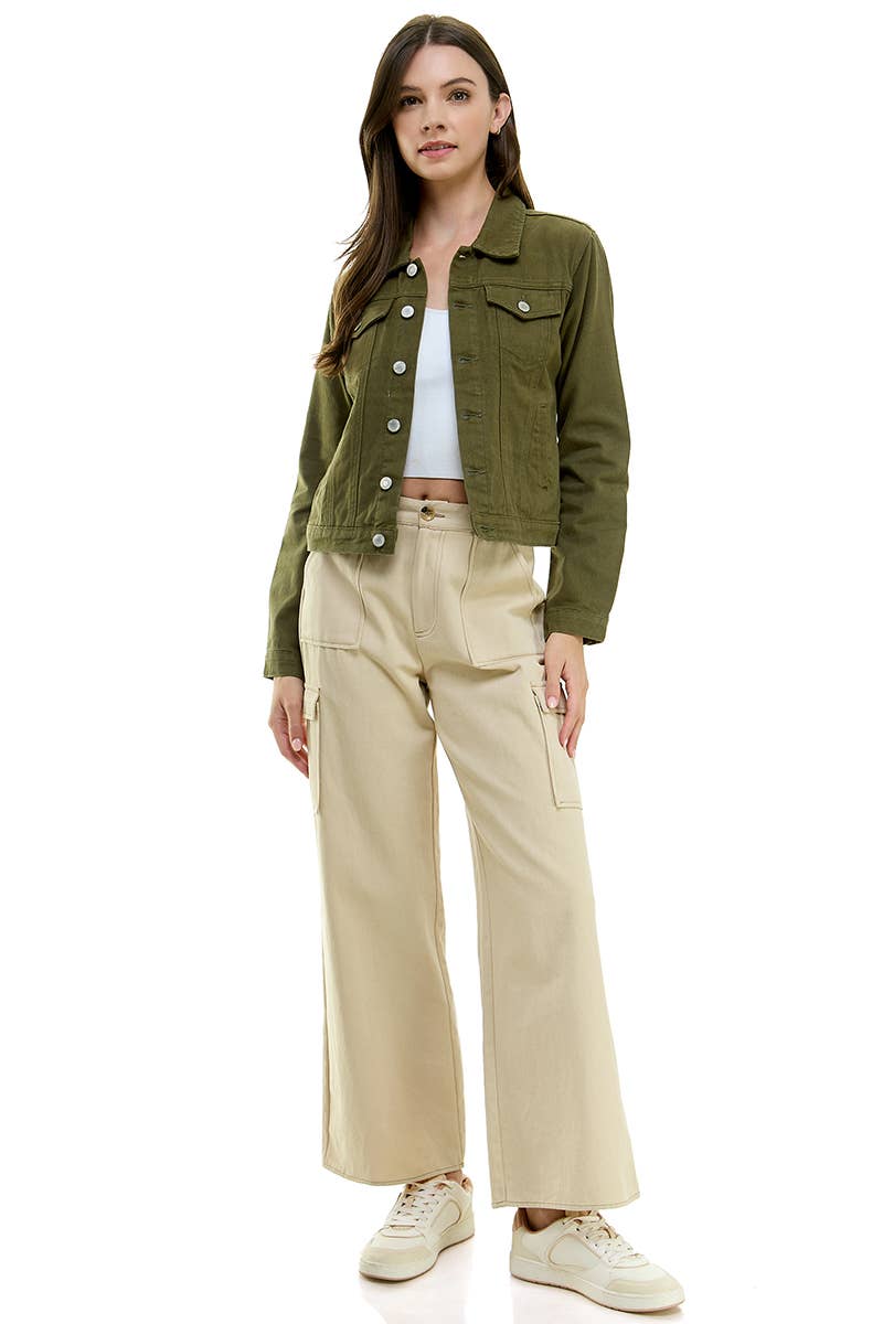 Olive Denim Jacket