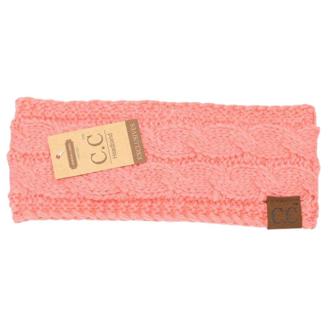 Solid Cable Knit CC Women's Fashion Headband (multiple colors)