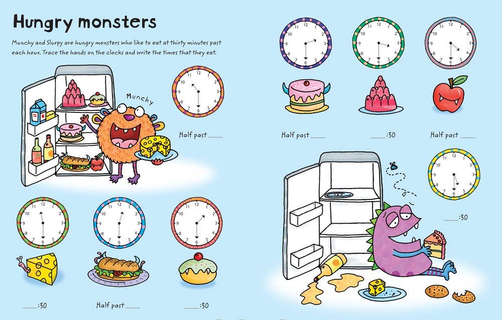 Wipe-clean Telling the Time : Usborne