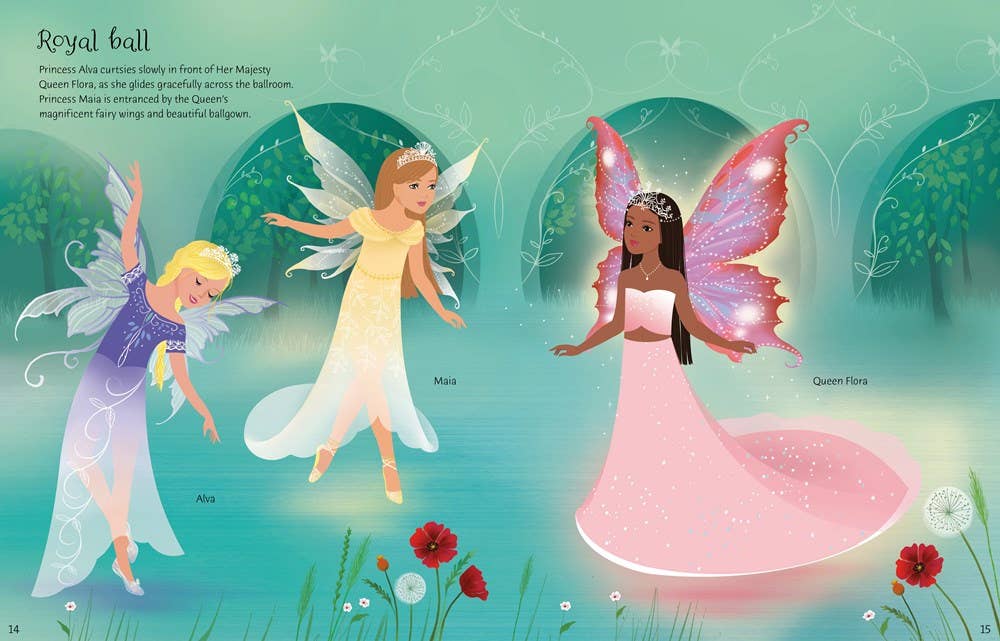 Sticker Dolly Dressing Fairy Princesses : Usborne