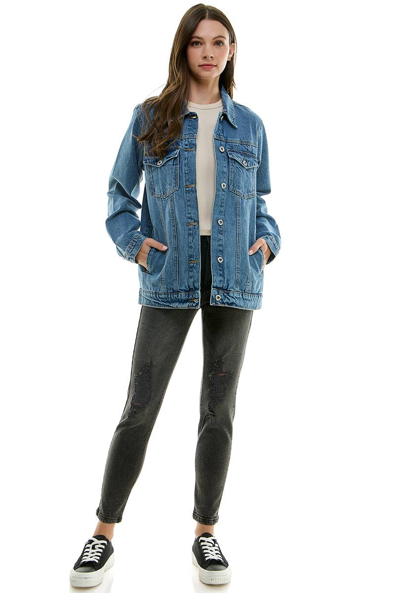 Boyfriend Relaxed Fit Denim Jacket