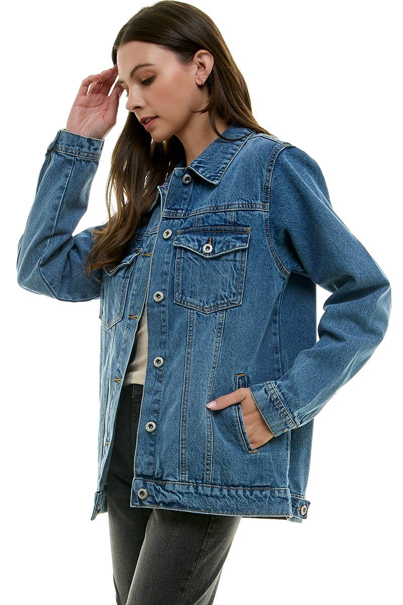 Boyfriend Relaxed Fit Denim Jacket