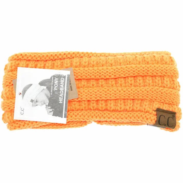 Solid Ribbed Ponytail Headband