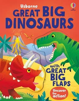 Great Big Dinosaurs board book w/big flaps: Usborne