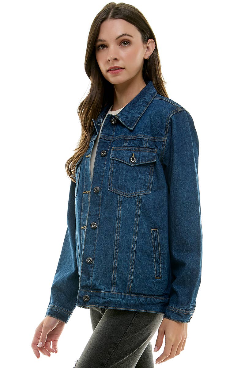 Boyfriend Relaxed Fit Denim Jacket
