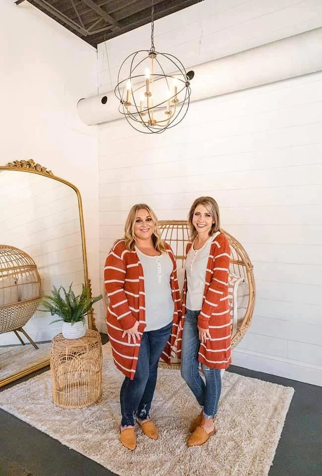 Charlotte Striped Cardigan--Mustard