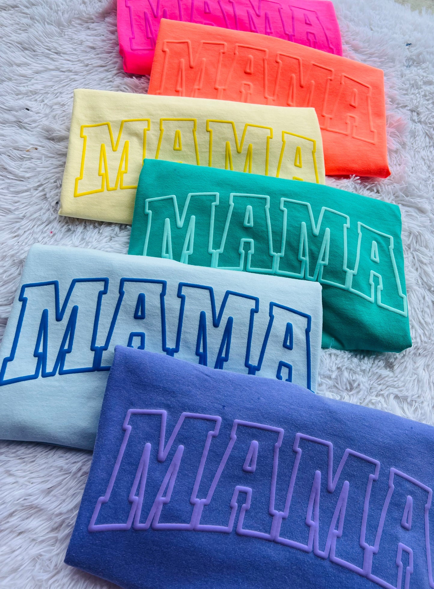 Rainbow Mama Puff Graphic Tee--Violet (lavender puff)