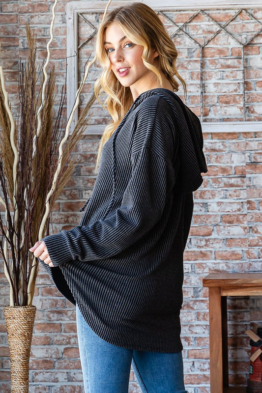 Urban Ribbed Hooded Top