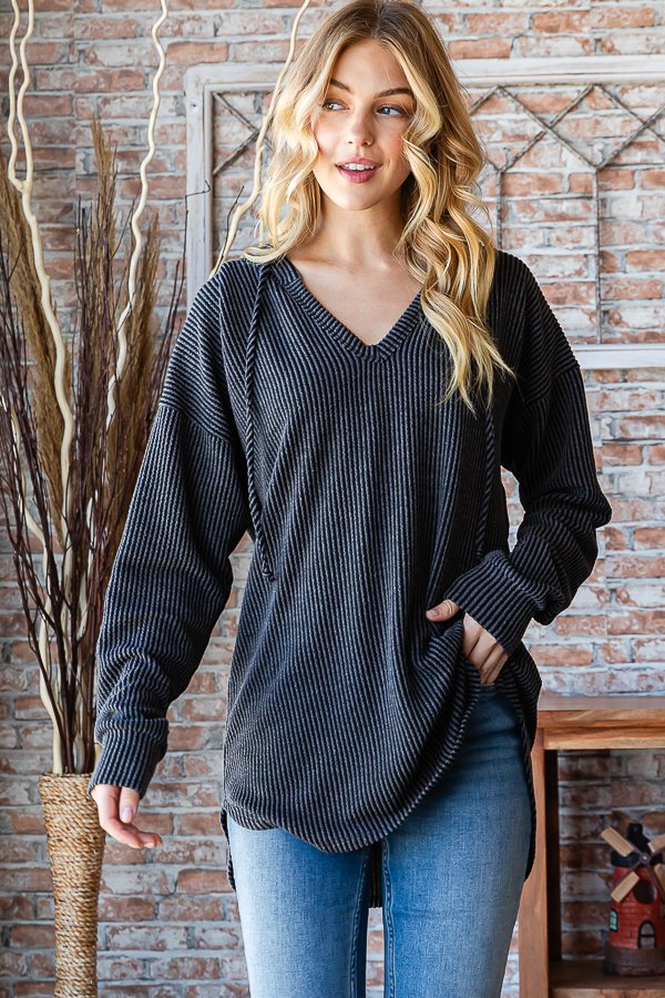 Urban Ribbed Hooded Top