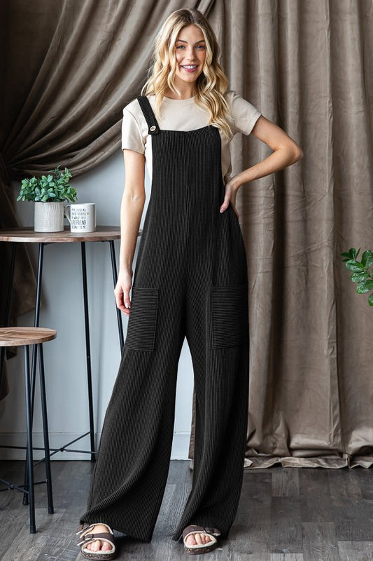 Solid Urban Ribbed Jumpsuit (3 COLORS)