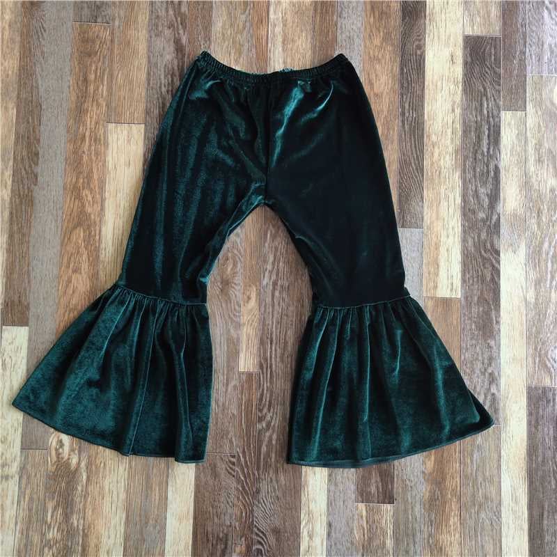 Green Velvet Bell Bottoms