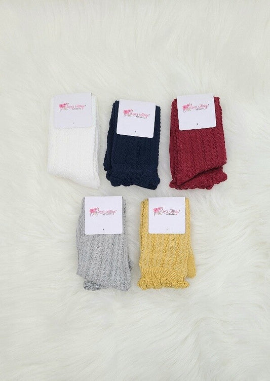 Knit Knee-High Socks (5 colors available)