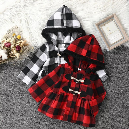 Buffalo Plaid Toggle Button Jacket (RED only)