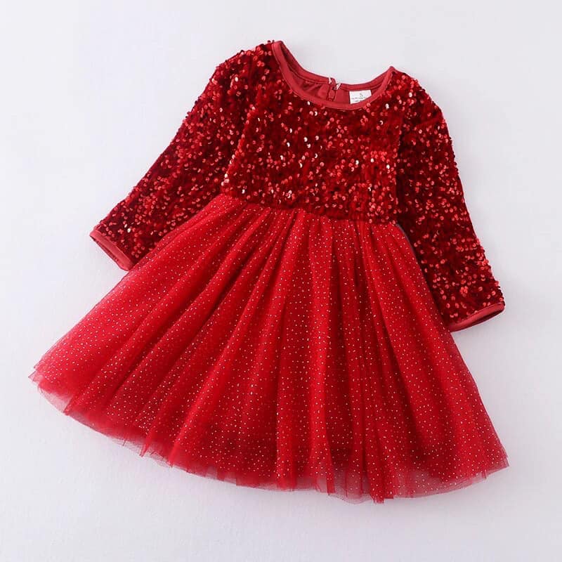 Red Sequin Party Dress