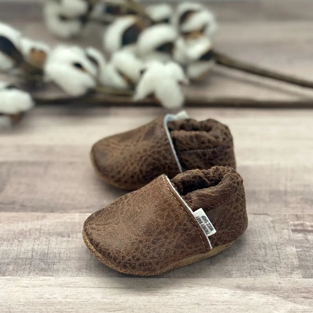 Trendy Baby Moccs--Chocolate Suede