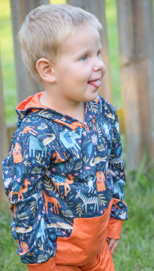 Jungle Animals Hoodie Set