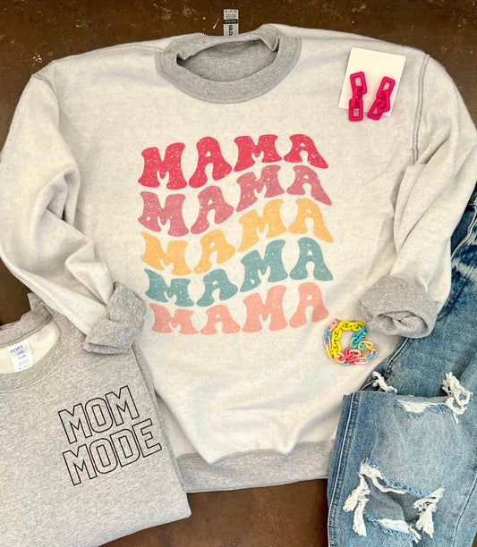 Rainbow Mama/Mom Mode Reversible Sweatshirt